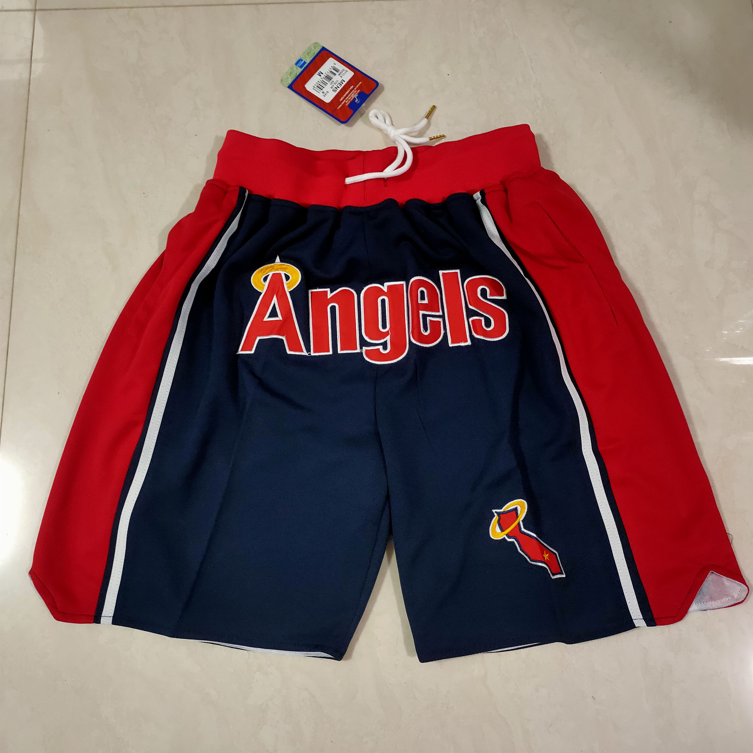 Men MLB Los Angeles Angels Blue Shorts->los angeles angels->MLB Jersey